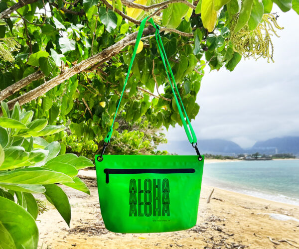 Green Waterproof Pouch with Splash-Proof Zipper