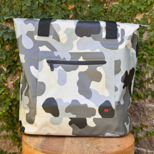 sun yearround camo logo tote