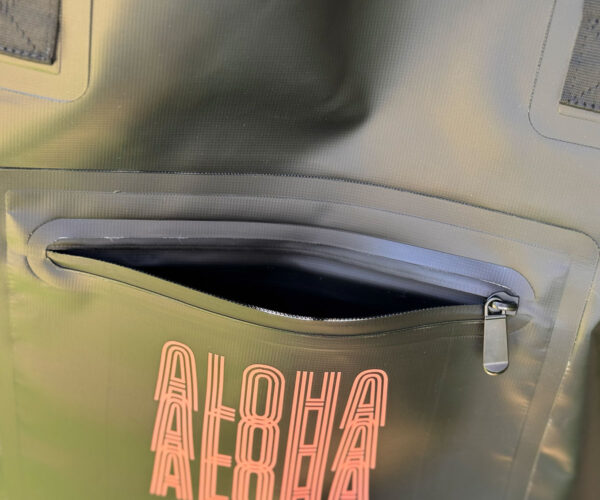 Aloha Waterproof Tote Bag with Splash-Proof Zippers – Black - Image 6