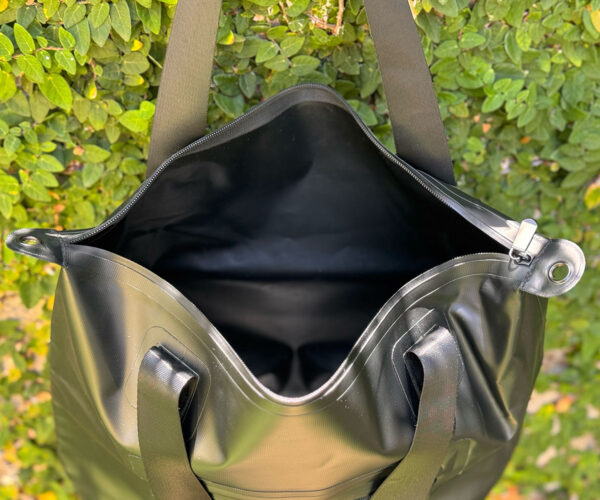 Aloha Waterproof Tote Bag with Splash-Proof Zippers – Black - Image 5