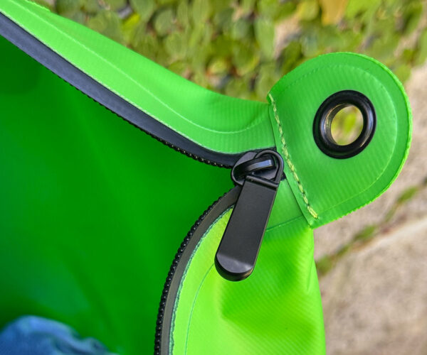 Black Palm Waterproof Tote Bag with Splash-Proof Zippers – Green - Image 6